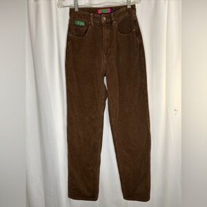 Empyre Tori Carafe Corduroy Skate Pants size 0 brown y2k women’s pants wide leg
